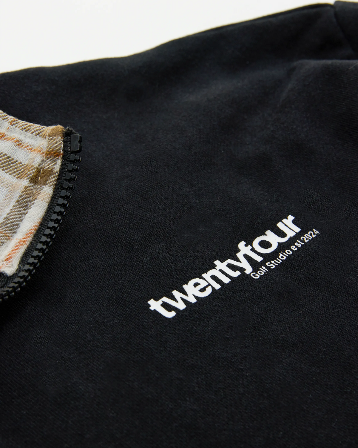 Plaid Quarter Zip Jumper-5