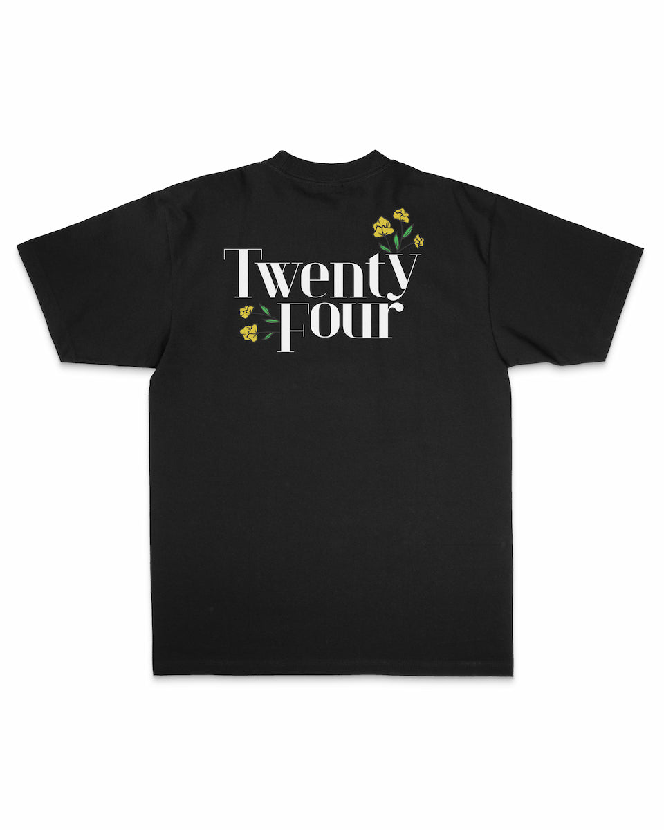 Four Flower T-Shirt - Black