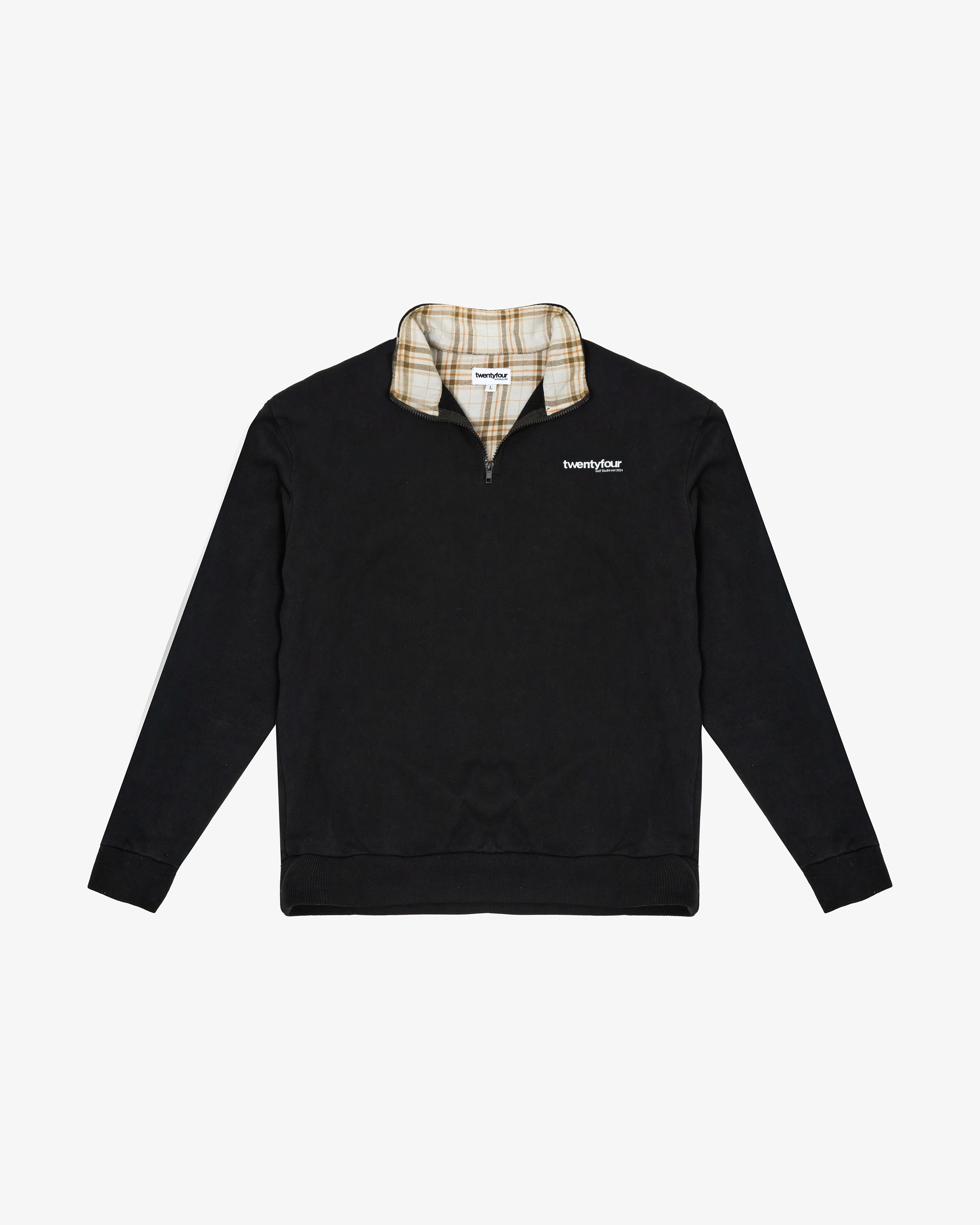 Plaid Quarter Zip Jumper